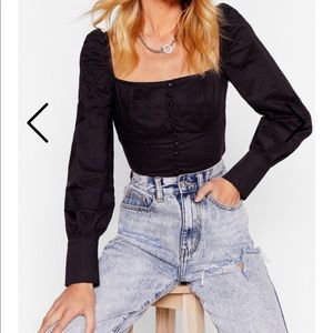 Nasty Gal cropped blouse - US4